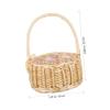 Amosfun 1pc Mini Woven Flower Basket for Storage and Arrangements Portable Hand-held Rattan Basket for Weddings Parties and Home Decor view 3