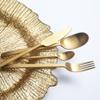 ONUIFIKE Silverware Set, 4/16/24/32 Pieces Matte Tableware Stainless Steel Cutlery Gold Steak Knife, Fork And Spoon Set, Cutlery Flatware Set (Color : Gold, Size : 4Set-16Pcs) view 4