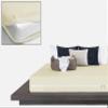 1 Pcs Zipper Fitted Sheet Queen Size (60X80), 14" Deep Pocket, Microfiber Super Soft Comfy and Easy to Put, Fitted Sheet Zipper Queen Size Fitted Sheet - Ivory Color view 1