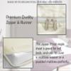 1 Pcs Zipper Fitted Sheet Queen Size (60X80), 14" Deep Pocket, Microfiber Super Soft Comfy and Easy to Put, Fitted Sheet Zipper Queen Size Fitted Sheet - Ivory Color view 3