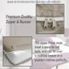 Microfiber Zipper Fitted Sheet King Size (78X80), 10" Deep Pocket, 1 Piece Zipper Sheet Super Soft Comfy and Easy to Put, Fitted Sheet Zipper King Size Fitted Sheet - Mocha Color view 3
