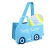 SOL MAR Easter Truck Shaped Felt Baskets with Handles 2Pk- Fun and Unique Easter Basket Alternative, Blue Color, Celebration Party Indoor Outdoor Bonus Miqetsu view 3