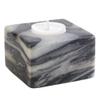 47th & Main Modern Marble Tealight Candleholder, 3" Square, Black view 2