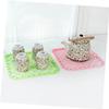 PRETYZOOM 2pcs Drying Pad Dish Mat for Kitchen Sink Non-slip Fruit Veggie Drain Mat Heat Resistant Draining Pads for Home Camping view 3