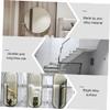 Hemoton 12pcs Mirror Mounting Clips Stainless Steel Wall Clips Screws for Hanging Mirrors and Glass Shelves view 2
