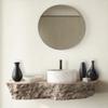 47th & Main Abstract Resin Round Tray Home Dcor for Table, 10" Dia x 3" H, White view 2