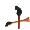 PRETYZOOM Cat Design Wooden Spoon Long Handle Tea Drink Stirrer Eco-friendly Safe for Non-stick Easy to Clean view 4