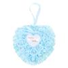 OFFSCH Blue Wedding Ring Pillow 6.3X7.48 Inch Small Baby Blue Ring Bearer Pillow for Ceremony and Proposal Floral Heart Design view 1
