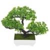 BESTOYARD Simulation Welcome Pine Fake Small Plant Desk Plant Potted Pine Plant Mini Fake Plants Small Fake Plant Artificial Plant Decoration Plastic Indoor Small Potted Plants, 24x19cm view 1