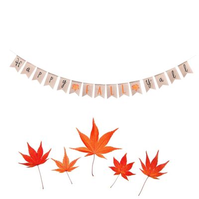 Holibanna Reversible Happy Fall Y' Thanksgiving Day Banner Decorations 3.5m Fall Garland