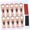 10pcs Copper Cable Lug Ring Terminals 4x5/16 with Heat Shrink view 2