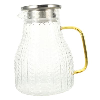 Zerodeko Drinking Pitcher Cold Water Jug Elegant Glass Kettle Multipurpose for Kitchen
