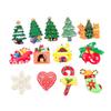 FUNOMOCYA 4pcs Christmas Fridge Magnets Resin Stickers Cute Garage Decor Magnetic Decorative Stickers for Home Office Random Style view 1
