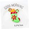 FUNOMOCYA 4pcs Christmas Fridge Magnets Resin Stickers Cute Garage Decor Magnetic Decorative Stickers for Home Office Random Style view 3
