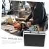 POPETPOP First Aid Case Portable Tool Handle Boxes Lightweight Aluminum Alloy Storage Box Home Office view 3