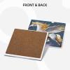Square 6 Ceramic Coasters Golden Pegasus Pattern : Non-Slip Cork Bottom Fits All Coffee Cups Glasses and Mugs view 2