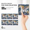 Square 6 Ceramic Coasters Golden Pegasus Pattern : Non-Slip Cork Bottom Fits All Coffee Cups Glasses and Mugs view 3