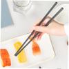 Zerodeko 5pairs Non-slip Reusable Chopsticks Heat-resistant for Japanese Chinese Cuisine Stylish Colors Red White Khaki Black for Home Travel view 2
