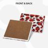 Square 6 Ceramic Coasters Ladybugs Pattern Infinite Speckled Pattern : Non-Slip Cork Bottom Fits All Coffee Cups Glasses and Mugs view 2