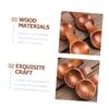 BIUDECO 4pcs Wooden Condiment Dishes Decorative Spoon Rests for Sauce Multi-function Sauce Holders for Dipping Snacks and Fruit Dressing view 4