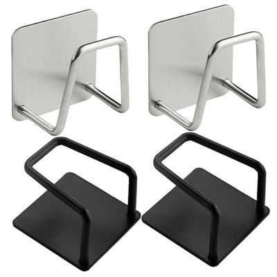 FELTECHELECTR Stainless Steel Sponge Storage Rack 4pcs Kitchen Sink Sponge Holder for Countertop Sink Rack