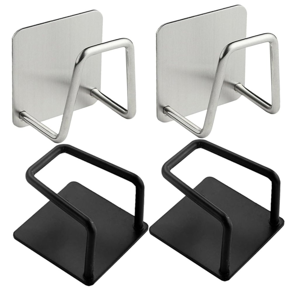 FELTECHELECTR Stainless Steel Sponge Storage Rack 4pcs Kitchen Sink Sponge Holder for Countertop Sink Rack