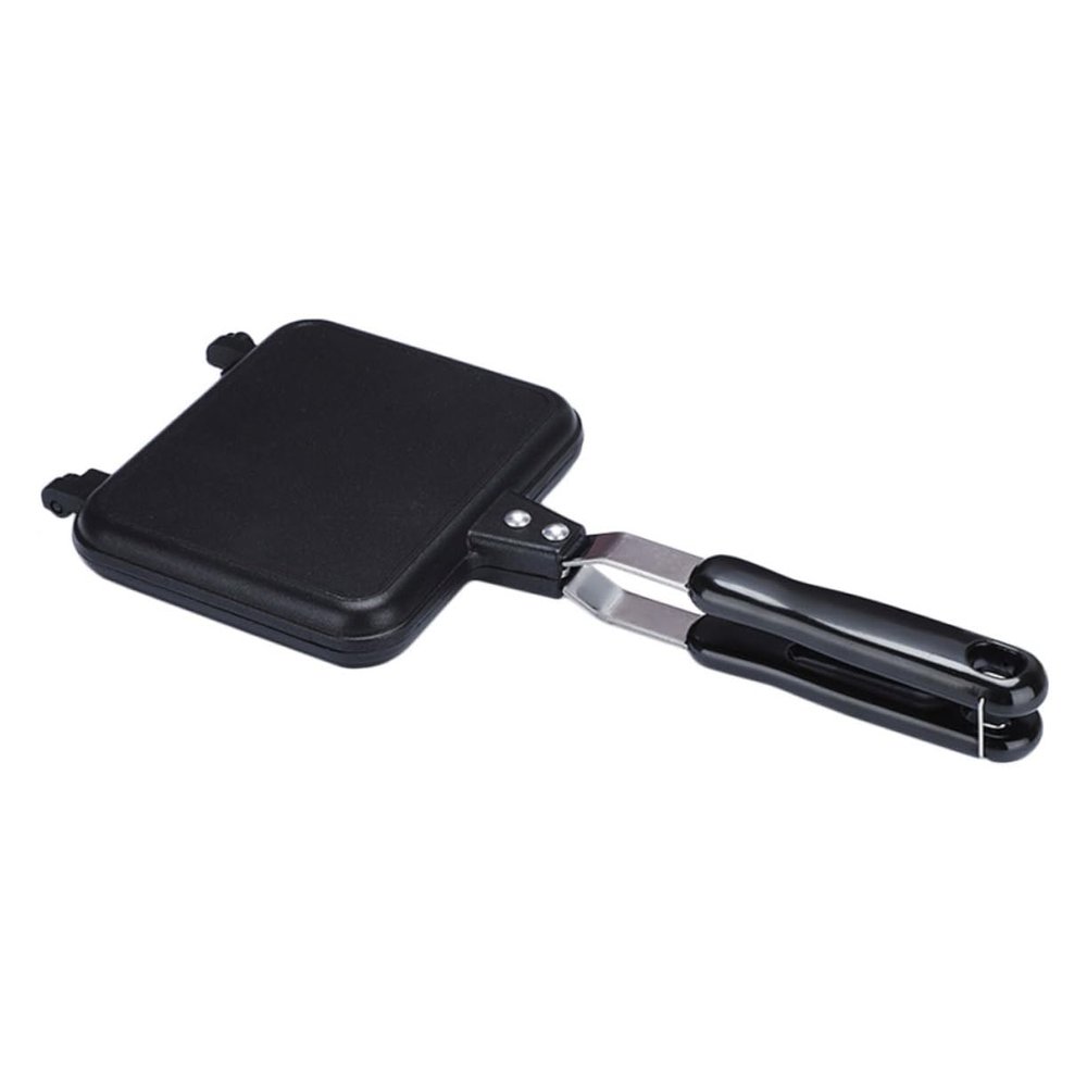 BIUDECO Sandwich Frying Pan Double-sided Non-stick Surface Bread Baking Plate Lightweight Portable Kitchen Supplies