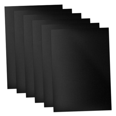 BIUDECO 6pcs Reusable Non-stick Oven Liners Baking Mats Easy Clean Grill for Even Heating Black for Bbq and Baking