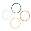 COLLBATH 4pcs Silicone Stretch Lids for Food Preservation Heat-resistant Eco-friendly Bowl Covers Orange Yellow Green and White Keep Food Fresh and Safe view 1