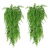 FUNOMOCYA 2Pcs Artificial Hanging Plants Faux Leaves for Indoor Wall Decor for Home Decoration Room Bedroom Farmhouse Aesthetic and Plant Wall Decor view 1