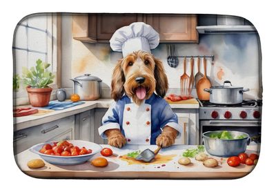 Caroline's Treasures DAC6295DDM Otterhound The Chef Dish Drying Mat Absorbent Dish Drying Mat Pad for Kitchen Counter Dish Drainer Mat for Countertop, 14 x 21", Multicolor