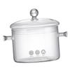 FELTECHELECTR Double Handle Glass Soup Pot Stew Pot Noodles Bowl for Easy Cooking and Cleaning view 1