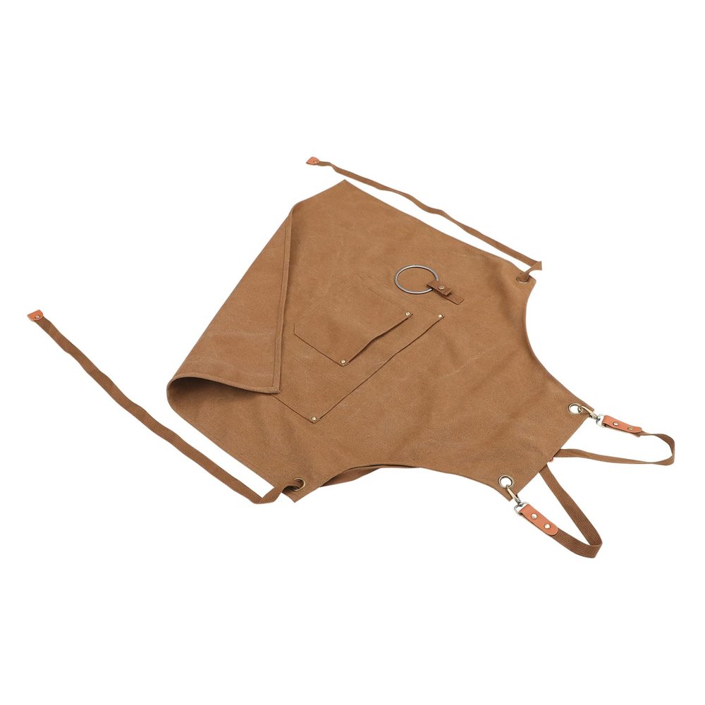 HOLIDYOYO Cute Women Men Stylist Hair Dresser Apron Canvas Pockets Kitchen Cooking