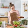 HOLIDYOYO Cute Women Men Stylist Hair Dresser Apron Canvas Pockets Kitchen Cooking view 4