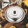 BESPORTBLE Stainless Steel Pot Lid Wok Lid 14 Inch Small Electric Skillet Silicone Cooking Utensils Lid for Pan Glass Baking Dish with Lid Home Plastic Travel Oil Splash Spaghetti, 35.00X35.00X7.00CM view 2