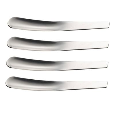 SHOWERORO 4Pcs Stainless Steel Egg Spoons Small Silver Spoons for Breakfast and Dessert Serving Utensils Easy to Clean Compact Kitchen Flatware