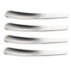 SHOWERORO 4Pcs Stainless Steel Egg Spoons Small Silver Spoons for Breakfast and Dessert Serving Utensils Easy to Clean Compact Kitchen Flatware view 1