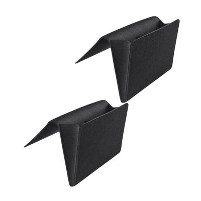 HOLIDYOYO 2pcs Felt Storage Bags Bedside Hanging Organizer Pouch Black No Pocket Premium Felt Case for Tidy Sundries Multi-use Storage for Home Bed Sofa Desk