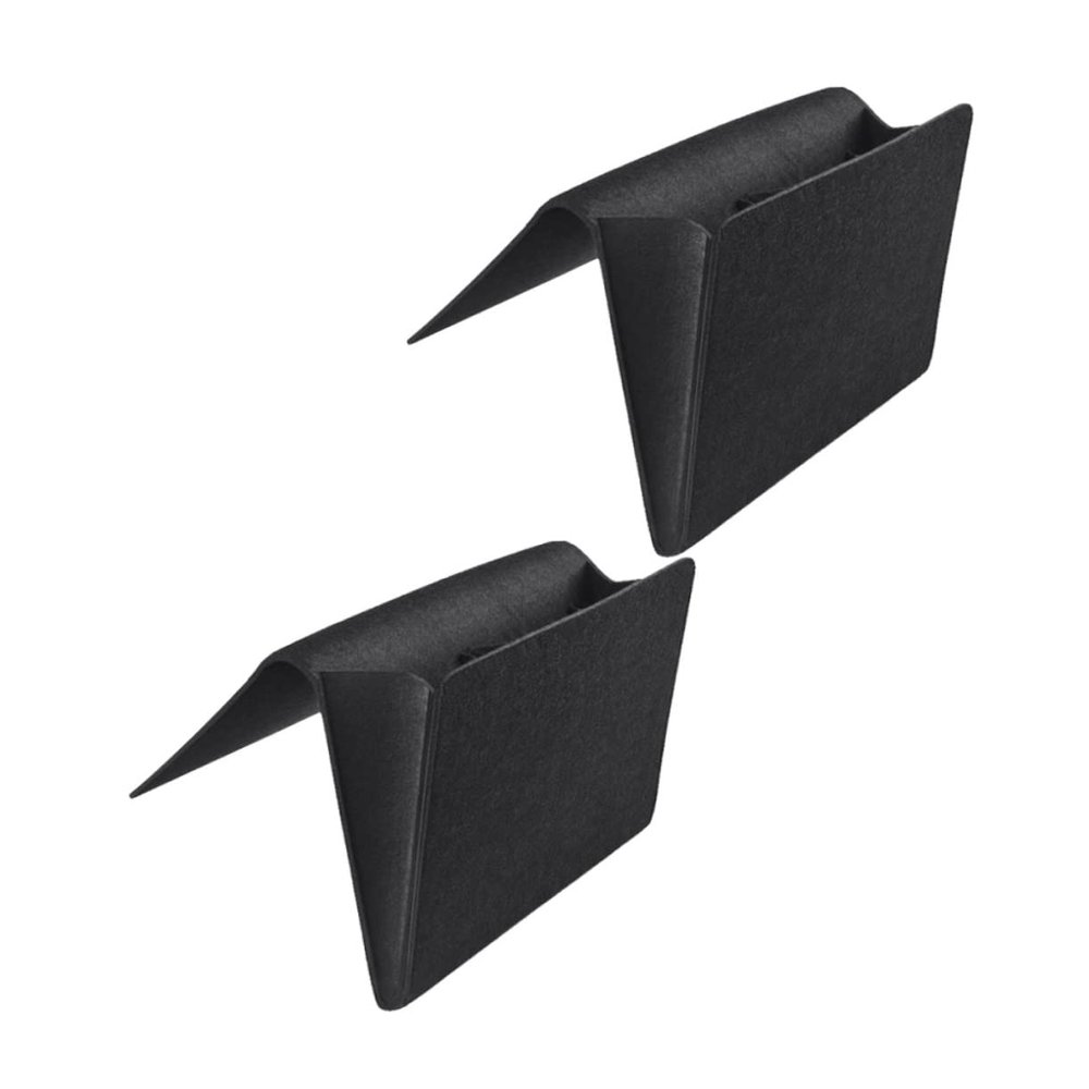 HOLIDYOYO 2pcs Felt Storage Bags Bedside Hanging Organizer Pouch Black No Pocket Premium Felt Case for Tidy Sundries Multi-use Storage for Home Bed Sofa Desk
