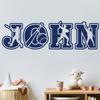 Baseball Custom Name Vinyl Wall Decal Sticker Art for Boys Rooms, Personalized Base Ball Player Theme Bedroom Decor for Kids view 1
