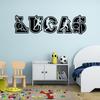 Baseball Custom Name Vinyl Wall Decal Sticker Art for Boys Rooms, Personalized Base Ball Player Theme Bedroom Decor for Kids view 4