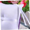 Amosfun Elegant Wedding Ring Pillow Bridal Shower Accessory Pillow Crystal Lace view 3