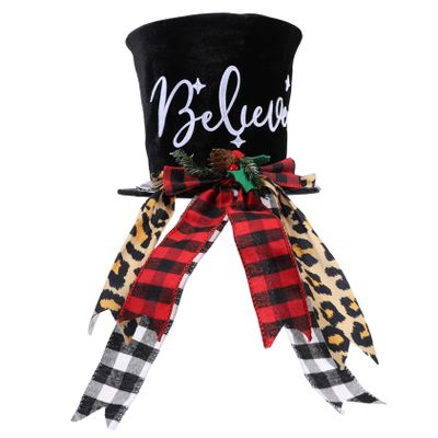OFFSCH 1pc Christmas Tree Topper Festive Hat Design for Holiday Home Decoration Easy to Install Xmas Decor Accessory for Parties and Family Gatherings