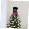 OFFSCH 1pc Christmas Tree Topper Festive Hat Design for Holiday Home Decoration Easy to Install Xmas Decor Accessory for Parties and Family Gatherings view 2