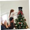 OFFSCH 1pc Christmas Tree Topper Festive Hat Design for Holiday Home Decoration Easy to Install Xmas Decor Accessory for Parties and Family Gatherings view 4