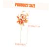 Zerodeko 4pcs Artificial Leaves Stems for Home Realistic Faux Plant Picks for Centerpieces and Floral Arrangements Indoor Greenery Twigs Orange Color view 3