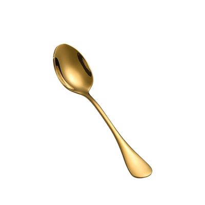 IFAJOOR Flatware Silverware Set, 1/4/6/8 Pieces 304 Stainless Steel Spoons Mini Seasoning Spoons Creative Spoons Dessert Coffee Spoons, Cutlery Set (Color : Gold, Size : 6Pcs)