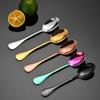 IFAJOOR Flatware Silverware Set, 1/4/6/8 Pieces 304 Stainless Steel Spoons Mini Seasoning Spoons Creative Spoons Dessert Coffee Spoons, Cutlery Set (Color : Gold, Size : 6Pcs) view 3