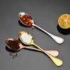 IFAJOOR Flatware Silverware Set, 1/4/6/8 Pieces 304 Stainless Steel Spoons Mini Seasoning Spoons Creative Spoons Dessert Coffee Spoons, Cutlery Set (Color : Gold, Size : 6Pcs) view 4