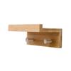 Amosfun Hook -Mounted Storage Shelves Decorative Ledge for Home Office Dorm Natural Bamboo view 1